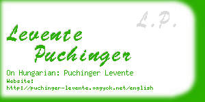 levente puchinger business card